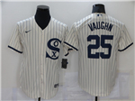 Chicago White Sox #25 Andrew Vaughn White with name 2021 Field of Dreams Cool Base Jersey 