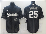 Chicago White Sox #25 Andrew Vaughn Black 2021 City Connect Cool Base Jersey 