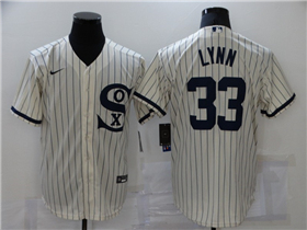 Chicago White Sox #33 Lance Lynn White with name 2021 Field of Dreams Cool Base Jersey 