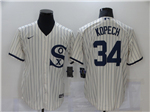 Chicago White Sox #34 Michael Kopech White with name 2021 Field of Dreams Cool Base Jersey 