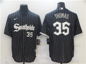 Chicago White Sox #35 Frank Thomas Black 2021 City Connect Cool Base Jersey