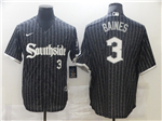 Chicago White Sox #3 Harold Baines Black 2021 City Connect Cool Base Jersey 