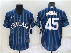 Chicago White Sox #45 Michael Jordan Blue Pinstripe Cool Base Jersey