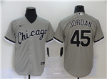 Chicago White Sox #45 Michael Jordan Gray Cool Base Jersey