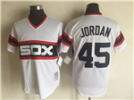 Chicago White Sox #45 Michael Jordan Throwback White Pullover Jersey