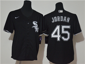 Chicago White Sox #45 Michael Jordan Youth Black Cool Base Jersey