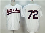 Chicago White Sox #72 Carlton Fisk 1990 Throwback White Jersey