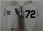 Chicago White Sox #72 Carlton Fisk 1993 Throwback White Pinstripe Jersey