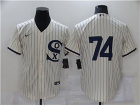 Chicago White Sox #74 Eloy Jiménez White 2021 Field of Dreams Cool Base Jersey 