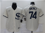 Chicago White Sox #74 Eloy Jimenez White with name 2021 Field of Dreams Cool Base Jersey 