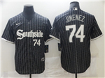 Chicago White Sox #74 Eloy Jiménez Black 2021 City Connect Cool Base Jersey 