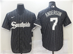 Chicago White Sox #7 Tim Anderson Black 2021 City Connect Cool Base Jersey 