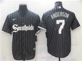 Chicago White Sox #7 Tim Anderson Black 2021 City Connect Cool Base Jersey 