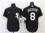 Chicago White Sox #8 Bo Jackson Black Cool Base Jersey