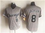 Chicago White Sox #8 Bo Jackson Throwback Gray Jersey