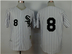 Chicago White Sox #8 Bo Jackson 1993 Throwback White Pinstripe Jersey