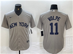 New York Yankees #11 Anthony Volpe Gray Away Limited Jersey