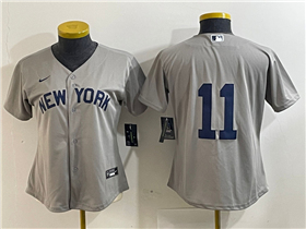 New York Yankees #11 Anthony Volpe Women's Gray Away Limited Jersey