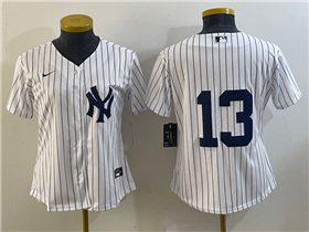 New York Yankees #13 Jazz Chisholm Jr. Women's White without Name Cool Base Jersey