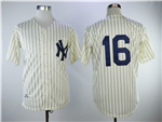 New York Yankees #16 Whitey Ford 1961 Cream Throwback Jersey