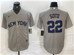 New York Yankees #22 Juan Soto Gray Away Limited Jersey