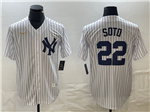 New York Yankees #22 Juan Soto White Cooperstown Collection Jersey