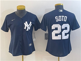 New York Yankees #22 Juan Soto Women's Navy Cool Base Jersey