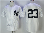 New York Yankees #23 Don Mattingly 1961 White Pinstripe Throwback Jersey