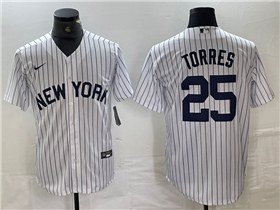 New York Yankees #25 Gleyber Torres White Fashion Jersey