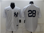 New York Yankees #28 Josh Donaldson White Without Name Cool Base Jersey 