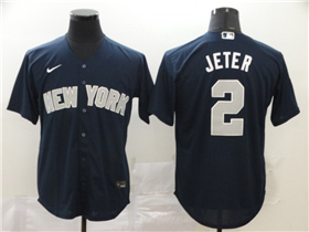 New York Yankees #2 Derek Jeter Navy Cool Base Jersey