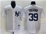 New York Yankees #39 Jose Trevino White Cool Base Jersey 