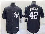 New York Yankees #42 Mariano Rivera Black Fashion Cool Base Jersey 