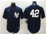 New York Yankees #42 Mariano Rivera Navy Without Name Cool Base Jersey