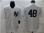 New York Yankees #48 Anthony Rizzo White Without Name Cool Base Jersey 