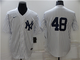 New York Yankees #48 Anthony Rizzo White Without Name Cool Base Jersey 