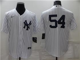 New York Yankees #54 Aroldis Chapman White Without Name Cool Base Jersey 