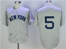 New York Yankees #5 Joe DiMaggio 1939 Throwback Gray Jersey