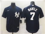 New York Yankees #7 Mickey Mantle Navy Cool Base Jersey 