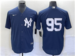 New York Yankees #95 Oswaldo Cabrera Navy Without Name Cool Base Jersey