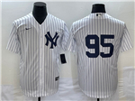 New York Yankees #95 Oswaldo Cabrera White Without Name Cool Base Jersey