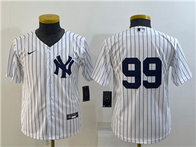 New York Yankees #99 Aaron Judge Youth White without Name Cool Base Jersey