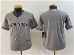 New York Yankees Youth Gray Cool Base Team Jersey