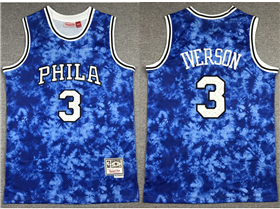 Philadelphia 76ers #3 Allen Iverson Galaxy Hardwood Classics Jersey