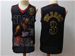 Philadelphia 76ers #3 Allen Iverson Black HWC Slam Hardwood Classics Jersey