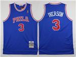 Philadelphia 76ers #3 Allen Iverson 1996-97 Throwback Blue Jersey