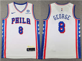 Philadelphia 76ers #8 Paul George White Swingman Jersey