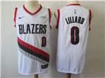 Portland Trail Blazers #0 Damian Lillard White Swingman Jersey