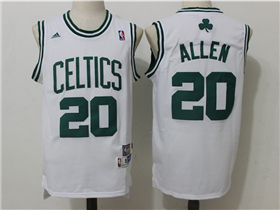 Boston Celtics #20 Ray Allen White Hardwood Classics Jersey