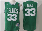 Boston Celtics #33 Larry Bird Green Hardwood Classics Jersey